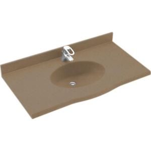 Swanstone Europa 49 in. Solid Surface Vanity Top with Basin in Barley EV1B2249 091