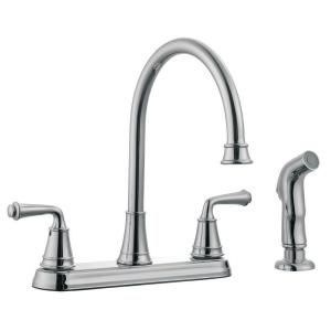 Design House Eden 2 Handle Side Sprayer Kitchen Faucet in Polished Chrome 524710