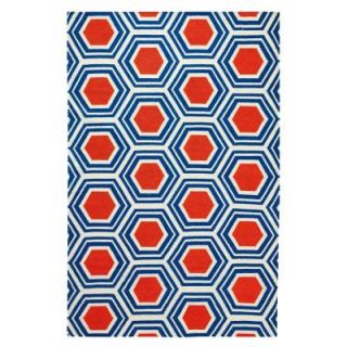 Home Decorators Collection Castleberry Navy/Coral 9 ft. x 13 ft. Area Rug 0788750210