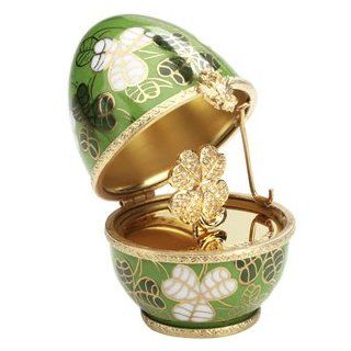 Faberge Surprise Clover Egg   Collectible Figurines