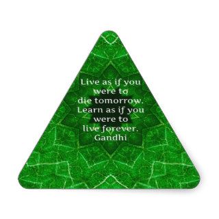 Gandhi Inspirational Quote About Learning Sticker