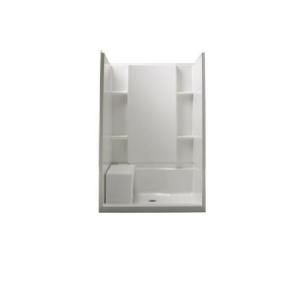 Sterling Plumbing Accord Seated 36 in. x 48 in. x 74 1/2 in. Shower Kit with Age in Place Backers in White 72280106 0