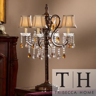 TRIBECCA HOME Clarissa Tea Crystal Table Lamp Tribecca Home Table Lamps