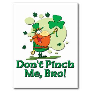 Don't Pinch Me Bro Leprechaun Postcard