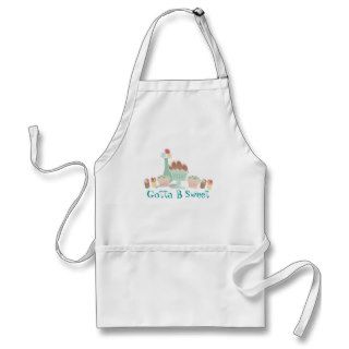 Yummy sweet desserts baker pastry chef apron