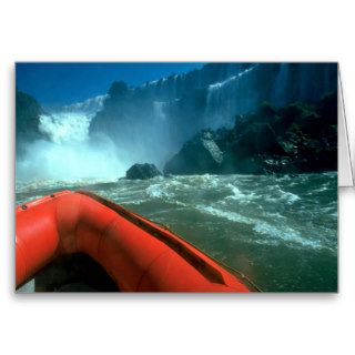 Iguacu Falls below, Iguacu River, Brazil Greeting Card