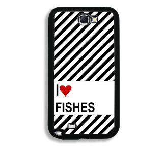 Love Heart Fishes Samsung Galaxy Note 2 Note II N7100 Case   Fits Samsung Galaxy Note 2 Note II N7100 Cell Phones & Accessories