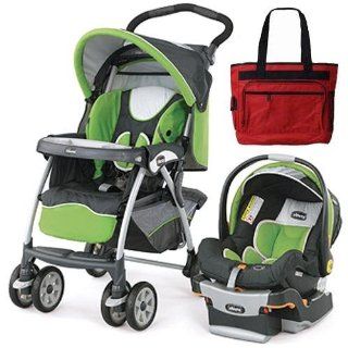 Chicco Cortina Keyfit 30 Travel System With Free Diaper Bag   Midori  Infant Car Seat Stroller Travel Systems  Baby