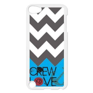 Personalized and fashion case with the element of weekend XO, Chevron Pattern and anchor for iPod touch 5th  Cell Phones Accessories   Players & Accessories