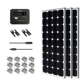 Solar Panel Starter Kit 300w With 3 100w Mono Solar Pan/ 20 Ad Kit/ 30a Chg Con/ Mc4 Br Conn/ Z Br