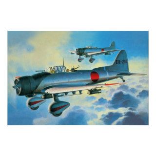 D3A1 Aichi “Val " Japanese Bomber Poster