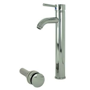 Fontaine Ultime European Single Hole 1 Handle High Arc Bathroom Vessel Faucet with Drain in Chrome MFF UTMVFD CP