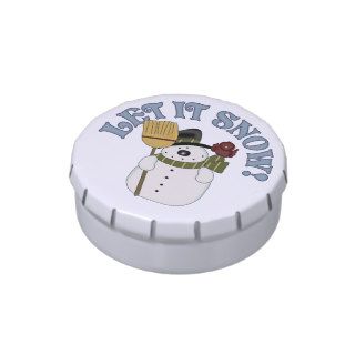 Snowman Let It Snow Jelly Belly Tins