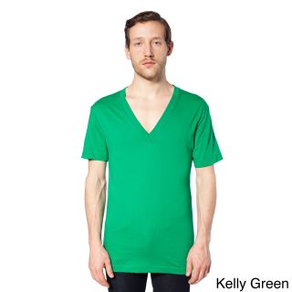 American Apparel American Apparel Unisex Sheer Jersey Deep V neck T shirt Green Size XS