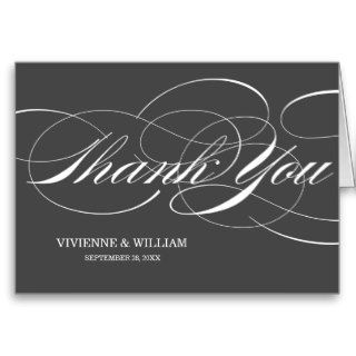 SCRIPT THANKS  WEDDING THANK YOU NOTE CARDS