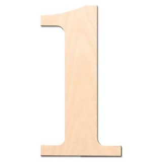 Design Craft MIllworks 8 in. Baltic Birch Classic Wood Number (1) 47171