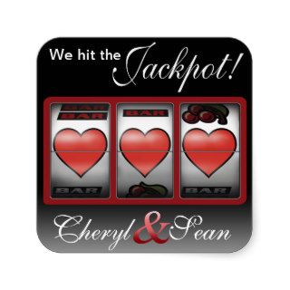 Jackpot Hearts We're Doing It In Vegas Sticker