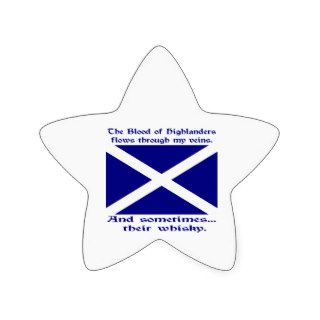 Scot Highlander Blood & Whisky Star Stickers