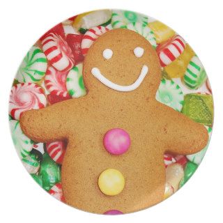 Christmas gingerbread man plate