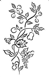 Clear stamp (2" x 2.5") FLONZ clingy acrylic stamp // Branch with fruits