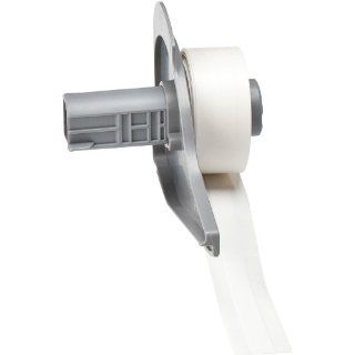 Brady M71C 318 498 0.318" Width x 30' Height White Color B 498 Repositionable Vinyl Cloth Label With Semi Gloss Finish For BMP71 Label Printer