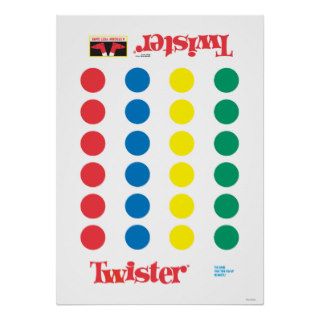 Twister Game Mat Poster