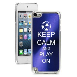 Apple iPod Touch 5th Generation Blue 5B498 hard back case cover Keep Calm and Play On Soccer Cell Phones & Accessories