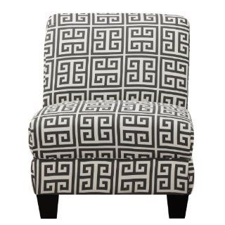 Handy Living BF340C PAT17 102 Andee Greek Key Chair, Smoky Charcoal Gray   Oversized Chairs