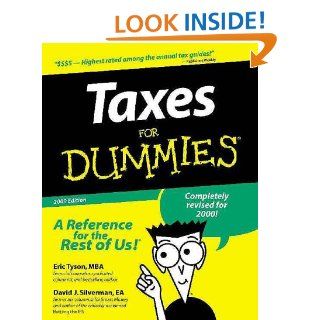 Taxes For Dummies Eric Tyson, David J. Silverman EA 9780764552069 Books