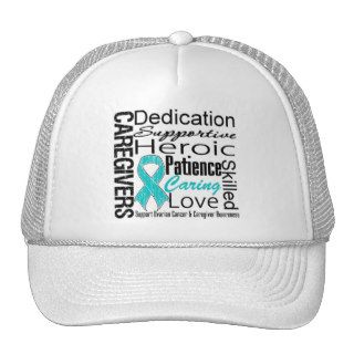 Ovarian Cancer Caregivers Collage Mesh Hats