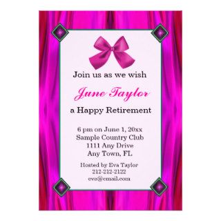 Pink and Black Retirement Party Invitation