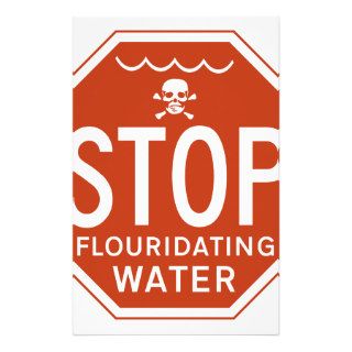 STOP FLUORIDATING WATER  fluoride/activism/protest Custom Stationery