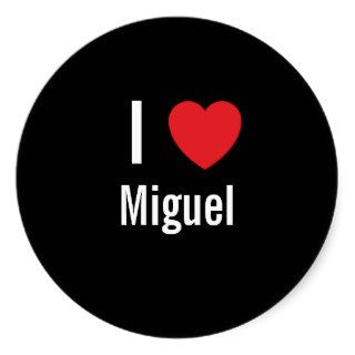 I love Miguel Round Sticker