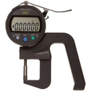 Mitutoyo 547 400S Digimatic IDC Thickness Gage, Flat Anvil, High Accuracy Type, 0   0.47"/0 12mm Range, 0.00005"/0.001mm Resolution, +/ 0.00015" Accuracy Calipers