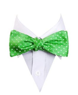 Green Circle Dots Pattern St. Patricks Day Silk Bow Tie at  Mens Clothing store