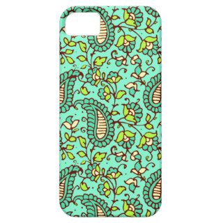 Teal Paisley iPhone 5 Case Mate ID