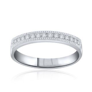 Sterling Silver Simulated Diamond Band 0.25ct Jewelry