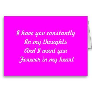Forever in my heart greeting cards