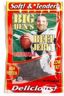 Big Ben Beef Jerky, Original, 3.25 Ounce Bags (Pack of 4)  Jerky And Dried Meats  Grocery & Gourmet Food