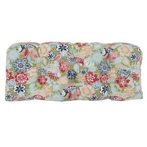 Hampton Bay Jean Floral Tufted Outdoor Bench Cushion 7426 01002000