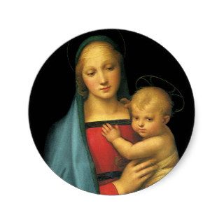 Madonna And Child, Madonna del Granduca by Raphael Stickers