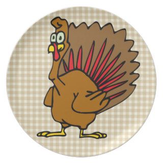 cartoon turkey plate