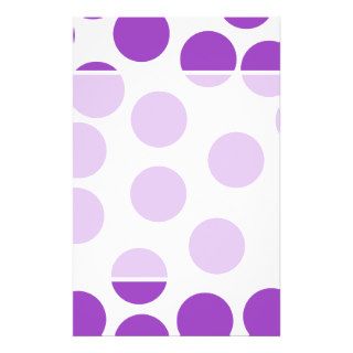 Large Purple Dots on White. Custom Flyers