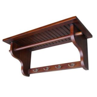 Home Decorators Collection 12 1/2 in. W Mahogany Wall Mount Coat Rack DWH001
