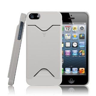 Minisuit Credit Card Holder for iPhone 5/5S   Snap On Case Cover (White) Cell Phones & Accessories