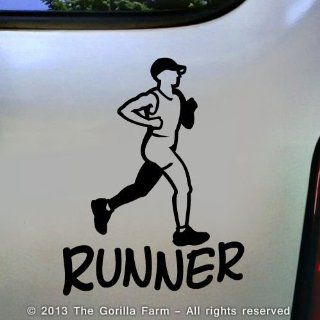 RUNNER Vinyl Decal Bumper Sticker Car Laptop Road Running Run Marathon BLACK   Wall D?cor Stickers