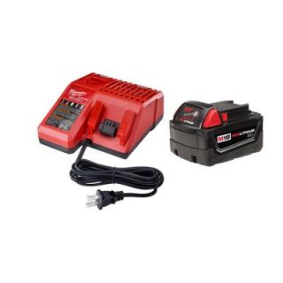 Milwaukee M18 18 Volt 3.0 Ah Battery with Multi Voltage Charger Starter Kit 48 59 1813