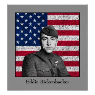 Eddie Rickenbacker and The American Flag Posters