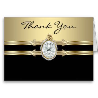 Black Gold Thank You Cards