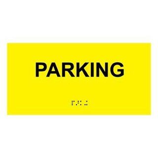 ADA Parking Braille Sign RSME 505 Black on Yellow Parking Control  Business And Store Signs 